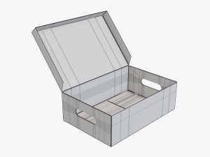 Shoes cardboard box open 3D Model