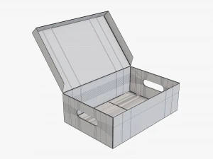 Shoes cardboard box open 3D Model