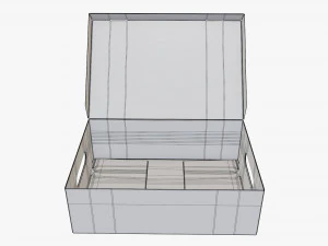 Shoes cardboard box open 3D Model
