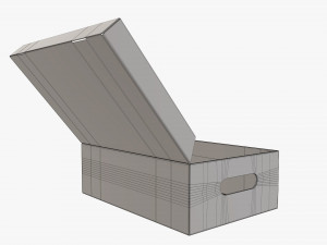 Shoes cardboard box open 3D Model