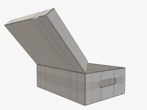 Shoes cardboard box open 3D Model
