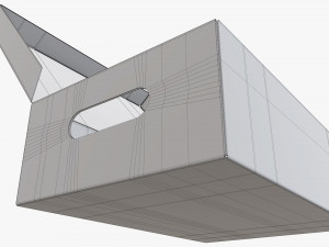 Shoes cardboard box open 3D Model