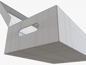 Shoes cardboard box open 3D Model