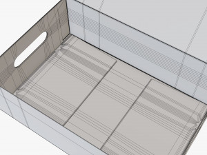 Shoes cardboard box open 3D Model