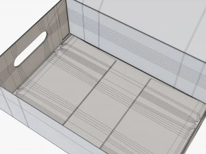 Shoes cardboard box open 3D Model