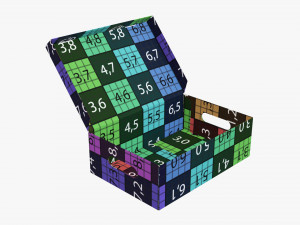 Shoes cardboard box open 3D Model