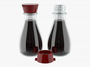 सोया सॉस की बोतल 01 3D मॉडल