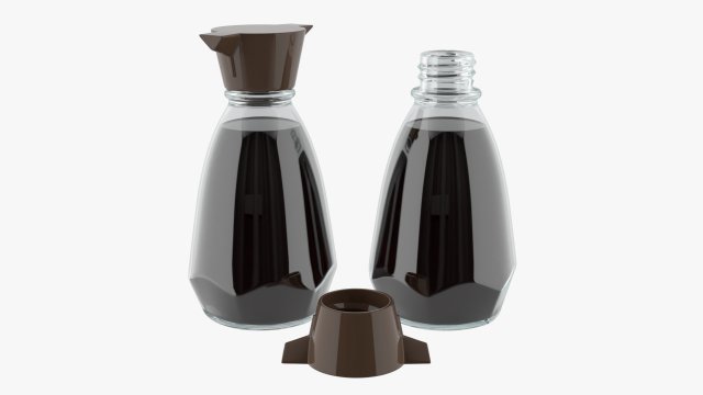 Soy sauce bottle 03 3D 모델 .c4d .max .obj .3ds .fbx .stl .blend 