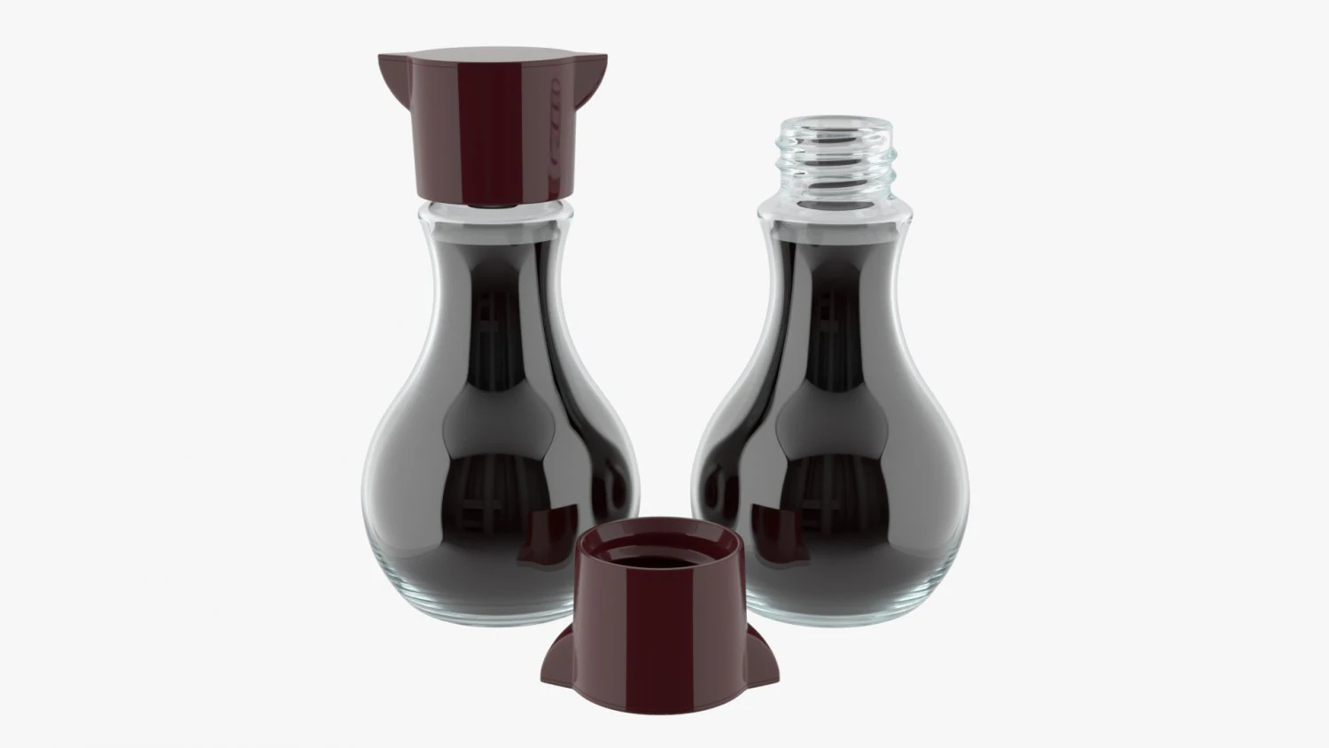 Soy sauce bottle 04 3D Model .c4d .max .obj .3ds .fbx .stl .blend 
