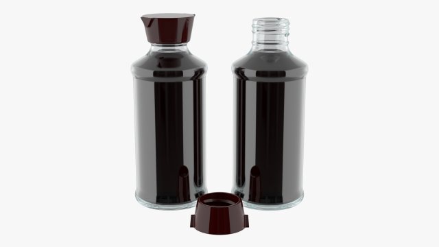 Soy sauce bottle 06 3D Модель .c4d .max .obj .3ds .fbx .stl .blend 