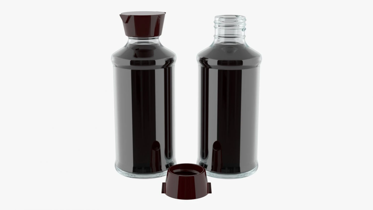 Soy sauce bottle 06 3D Model .c4d .max .obj .3ds .fbx .stl .blend