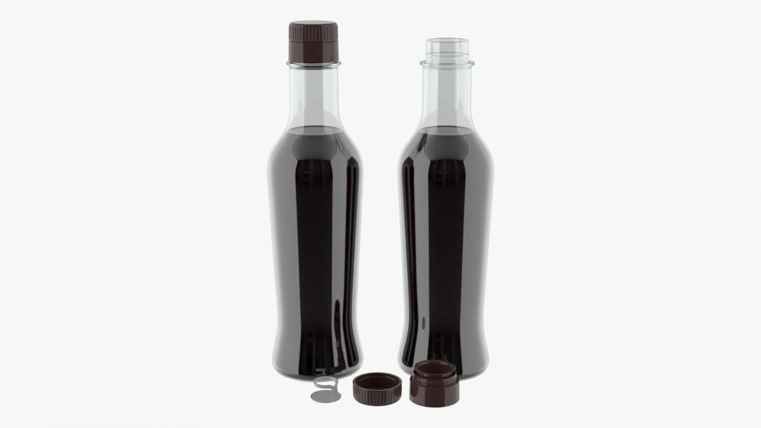Soy sauce bottle 07 3D Model .c4d .max .obj .3ds .fbx .stl .blend