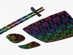 Sushi dinnerware 01 chopsticks soy sauce plate Modelo 3D
