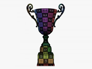 Trophy cup 07 v2 3D Model