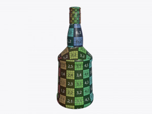 Whiskey bottle 02 Modelo 3D