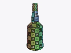 botella de whisky 02 Modelo 3D