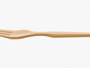 Wooden fork flatware Modelo 3D
