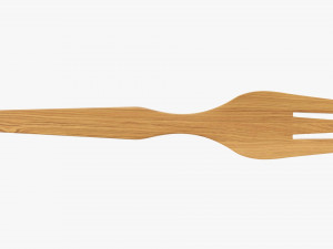 Wooden fork flatware Modelo 3D