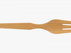 Cubiertos de tenedor de madera Modelo 3D