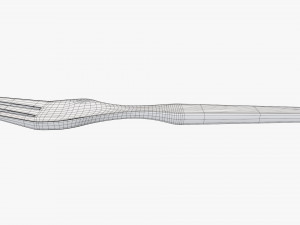 Wooden fork flatware Modelo 3D