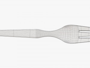 Wooden fork flatware Modelo 3D