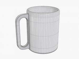 Wooden mug big tableware 3D मॉडल