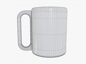 Wooden mug big tableware 3D मॉडल