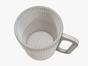 Wooden mug big tableware 3D मॉडल