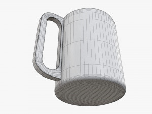 Wooden mug big tableware 3D मॉडल