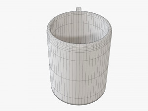 Wooden mug big tableware 3D मॉडल