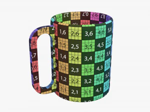 Wooden mug big tableware 3D Model