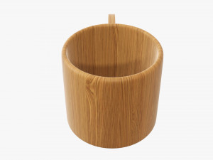 Wooden mug tableware 3D Modell