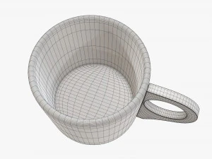 Wooden mug tableware 3D Model