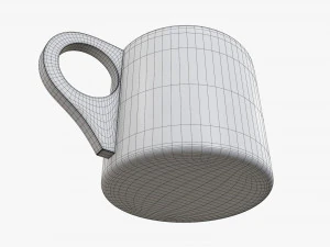 Wooden mug tableware 3D Model