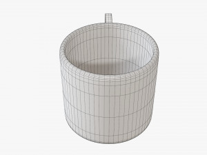 Wooden mug tableware 3D Modell
