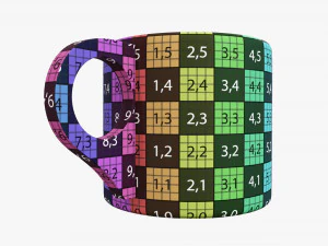Wooden mug tableware 3D Model