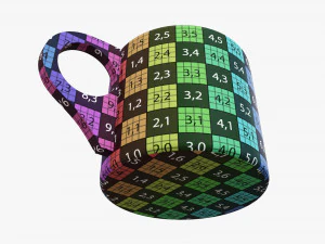 Wooden mug tableware 3D Model