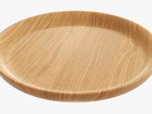 Wooden round tray plate tableware Modelo 3D