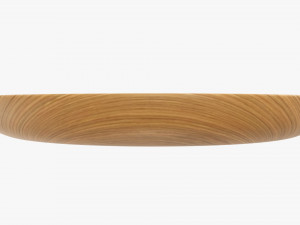 Wooden round tray plate tableware Modelo 3D