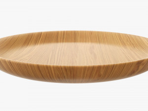 Wooden round tray plate tableware Modelo 3D