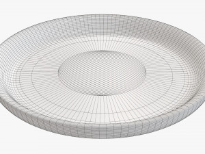 Wooden round tray plate tableware Modelo 3D