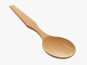Wooden spoon flatware Modelo 3D