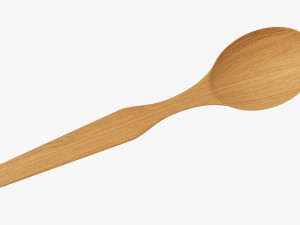 Wooden spoon flatware Modelo 3D