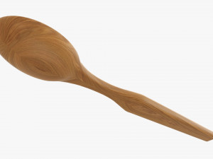 Wooden spoon flatware Modelo 3D
