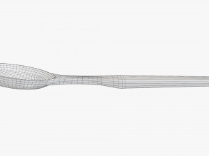 Wooden spoon flatware Modelo 3D