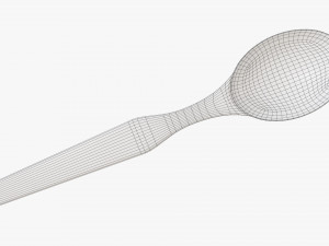 Wooden spoon flatware Modelo 3D