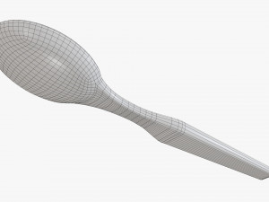 Wooden spoon flatware Modelo 3D