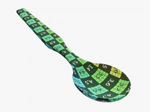 Wooden spoon flatware Modelo 3D