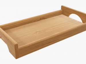 Wooden tray with handles tableware 3D Модель