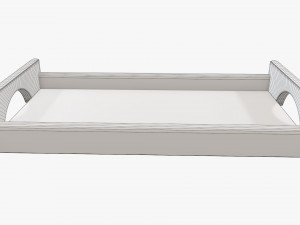 Wooden tray with handles tableware 3D Модель